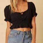 Cotton Candy LA Black Crop Top Photo 0
