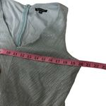 Marina Light Blue Metallic Pleated Maxi Dress with Tie Belt Size L Silver Size L Photo 5