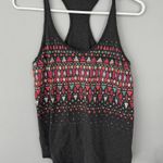 Empyre Gray Racerback Tank Top w/ Geometric Aztec Pattern Women's Size Medium Photo 0