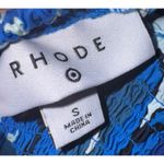 Rhode x Target Zinnia Floral Tiered Mini Dress Small Tropical Hawaiian Vacation Blue Photo 9