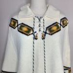 Vintage 70s Carol Brent Montgomery Ward Cape Shawl Poncho Fringe OS Aztec Brown Size undefined Photo 1