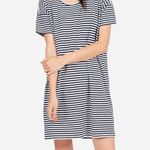 Everlane  The Cotton Striped Tee Dress Navy and White Mini Women’s Size Small NWT Photo 6