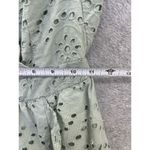 Japna  Women's Dress Mint Green Eyelet Sleeveless Size Large Surplice Ruffle Hem Photo 7