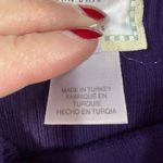 Susan Bristol Vtg L Large Turtleneck lettuce Trim Purple Ribbed Cottagecore 90s Photo 5
