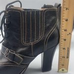 Sofft Boots Womens 8.5 M Windsor Ankle Black Leather Straps Lace Up Booties Photo 3