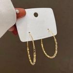18K Gold Plated Gold Hoop Earrings for Women Photo 0