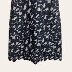 Sandro Blue Embroidered Lace Jacquard Cap Sleeve A-Line Mini Dress Size 6 Photo 5