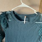 Free People  Deep Teal Knit Top large Photo 3