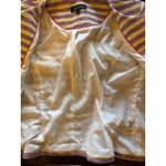 Talbots  Blazer Women 10 Ivory Pink Stripe Tweed Coat Career Preppy Retro Outdoor Photo 9