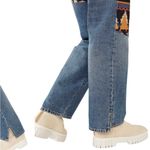 Free People  Rocky Mountain straight Jean medium wash with patches size 28 NWT Photo 4