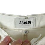 AGOLDE  Sz 30 Women's White Riley‎ High Rise Straight Crop Distressed Jeans NWT Photo 3
