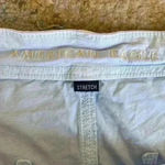 American Eagle light blue, distressed hem, stretch cargo shorts; size 18 Photo 4