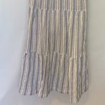 Woven Knit Maxi Sleeveless Striped Dress Blue Size M Photo 7