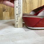 Dansko Vienna Tomato Milled Nubuck Two Strap Mini Wedge Slide Sandal 39 Photo 7