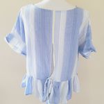 Girl Krazy  striped peasant blouse size large Photo 4