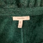 Maurice's Applique Cutout Pullover Sweater XS Green Metallic Silver Long Sleeves Photo 5