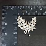 Vintage Unsigned Clear Rhinestones Pave Silver Photo 8