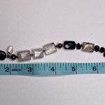 Women’s Beaded Bracelet Black & Clear Beads Silver Photo 4