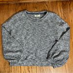 Madewell  | Textured Long Bell Sleeve Crewneck Sweatshirt Photo 9