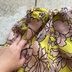 MSGM Floral Pouf Silk Mini Skirt Yellow Size 4 Photo 14