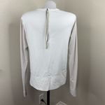 Lululemon  Run Warm Up Crew Long Sleeve 1/2 Zip Back White Dune Women’s Sz 10 Photo 4