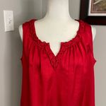 Talbots  Red Twisted Tank Top Blouse Career Shirt Size 12 Womens Petite Plus Photo 1