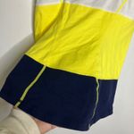 Lululemon  work it out tank yellow navy blue white women's size 4 activewear Photo 2