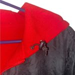 vintage 90s reversible black and white red fleece and silk hooded zip up jacket Size XL Photo 6