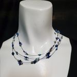 Aeropostale Blue & Silver Multi-Strand Necklace Photo 1