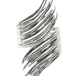 ZARA Silver Zinc Metal Trinny Tiffany Style Zinc Steel Bracelet Cuff Photo 0