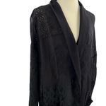 Desigual  Kimono Medium Black Embroidered Fringe Open Photo 3