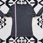 Rails Sami V-Neck Charcoal Bronze Striped Long Sleeve Tee Photo 8