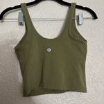 Lululemon AlignTank Top Light Support Size 2 olive Green Built-In Bra Photo 3
