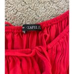 Zaful  Red Ruffle Spaghetti Strap Smocked Tiered Mini Dress M Photo 4