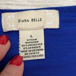 Diana Belle Heather Blue Short Sleeve Cold Shouder Silky Shirt Size Large Photo 7