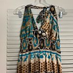 1950s 16/18 handmade silky printed halter dress Photo 3