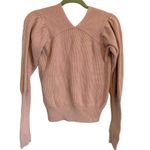 Free People  Ribbed V-neck ballet pink light blush pullover batwing sweater Photo 5