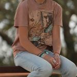 Hooey Lady Luck Graphic Light Brown Tan Short Sleeve T Photo 1