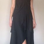 Vintage | 1970’s Leslie J Tulip Drape Disco Dress Black Size Medium Photo 12