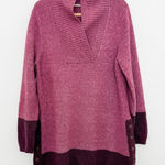 Soft Surroundings Womens Sweater Size M Pink Seastar Colorblock Cozy Oversized Photo 0