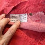 ZARA red distressed denim shorts Photo 3