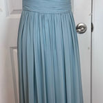 Dessy Collection Halter Chiffon Maxi Gown Icelandic Blue Formal Dress 8 Photo 0