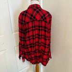 Torrid  Challis Button Down Shirt Red Buffalo Plaid Photo 3