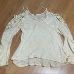 Poof! Lace sleeve cold shoulder top Photo 0