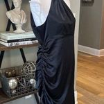 Cinq à Sept Naya Ruched Asymmetric Silk Dress Black Womens Size 8 Photo 5