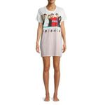NWT FRIENDS Graphic Print Sleepshirt Women’s XS Short Sleeve Crew Neck Classic White Photo 1
