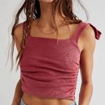 Free People BOULEVARD TANK ADJUSTABLE RED BOW TOP Photo 0