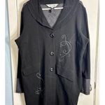 Vincente Jacket XL Black Color Block Embroidered Whimsigoth Stevie Nicks Vamp Photo 0