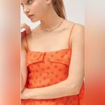 Urban Outfitters ‎ Outfitters Ooh La La Orange Red Rouge Side-Slit Romper Overlay Maxi Dress Photo 1