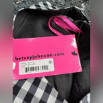 Betsey Johnson  | Gingham Check Fit & Flare Black / Ivory Dress Size 6 NWT Photo 8